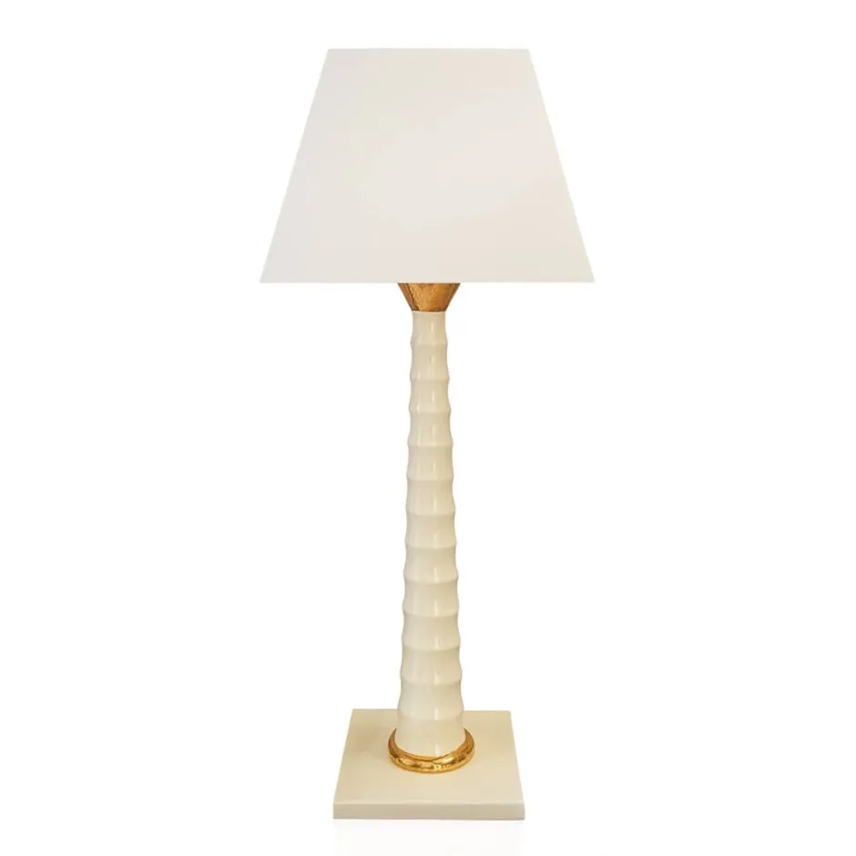 Clearance Lampe Haute Bamboo Faïence de Longwy – Ivoir et or Lampes|Lampes Cristal
