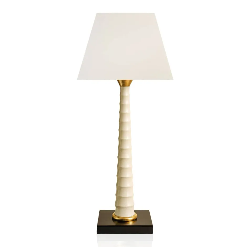 Outlet Lampe Haute Bamboo Faïence de Longwy – Noir ivoire et or Lampes|Lampes Cristal