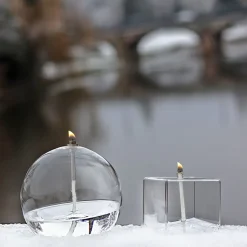 Clearance Lampe huile carré verre Coupes, Coupelles Et Photophores|Lampes Cristal