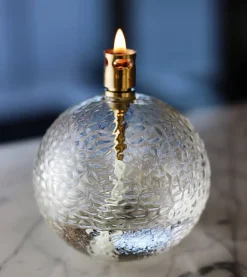 New Lampe huile sphère martelé Lampes Cristal|Coupes, Coupelles Et Photophores