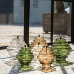 Clearance Lampe huile Twin verre incolore Coupes, Coupelles Et Photophores|Lampes Cristal