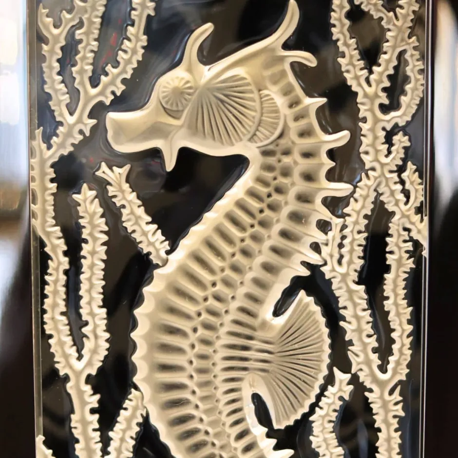 New Lampe Poséidon cristal Lalique abat-jour blanc Lampes Cristal|Luminaires