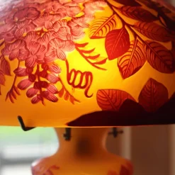 New Lampe pâte de verre art nouveau F1 Tip Gallé Luminaires|Lampes Pâte De Verre