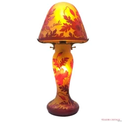 Clearance Lampe pâte de verre Tip Gallé décor floral Luminaires|Lampes Pâte De Verre