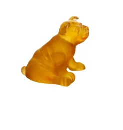 New Mini chien ambre daum Bestiaire|Figurines Miniature Cristal