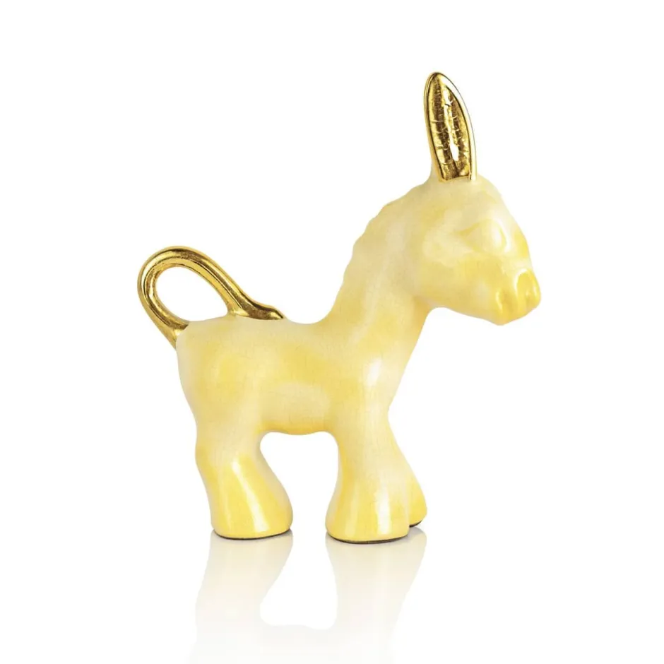 Sale Âne Craquelés jaune Faïence de Lunéville Lunéville