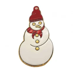 New Ornement Noël Bonhomme de Neige Émaux de Longwy Décorations De Noël|Ornements Cristal