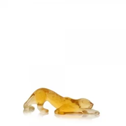 Discount Panthère zeila ambre lalique Sculptures Et Figurines|Bestiaire
