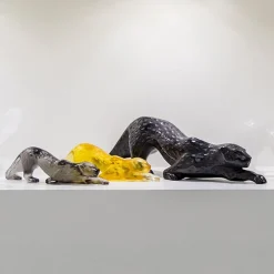 Discount Panthère zeila ambre lalique Sculptures Et Figurines|Bestiaire
