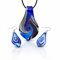 Clearance Parure pendentif + boucles d’oreilles noces lapis-lazuli Pendentifs Cristal|Pendentifs