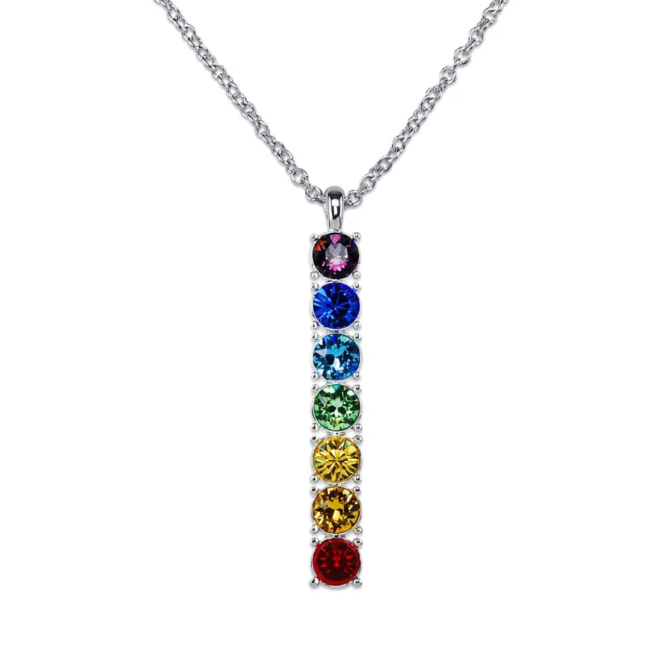 Sale Pendentif 7 chakras swarovski® Pendentifs Cristal|Pendentifs