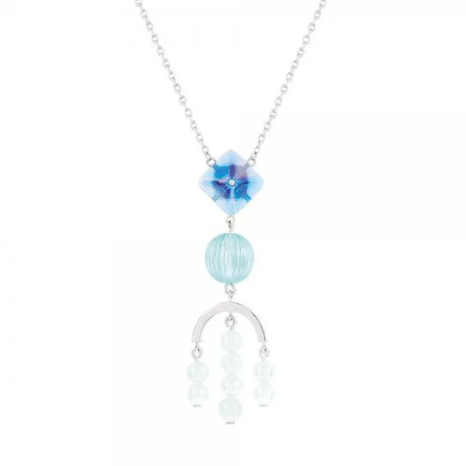 Sale Pendentif long bleu charmante Bijoux|Pendentifs Cristal