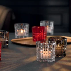 Online Photophore cristal square gris nachtmann Photophores, Bougeoirs Cristal|Coupes, Coupelles Et Photophores