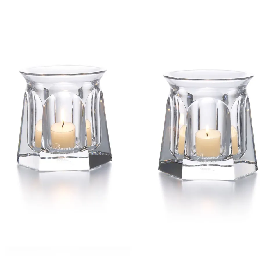 Hot Photophore Harcourt Talleyrand unique Baccarat X2 Coupes, Coupelles Et Photophores|Photophores, Bougeoirs Cristal
