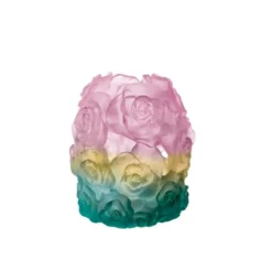 Online Photophore rose passion vert rose daum Photophores, Bougeoirs Cristal