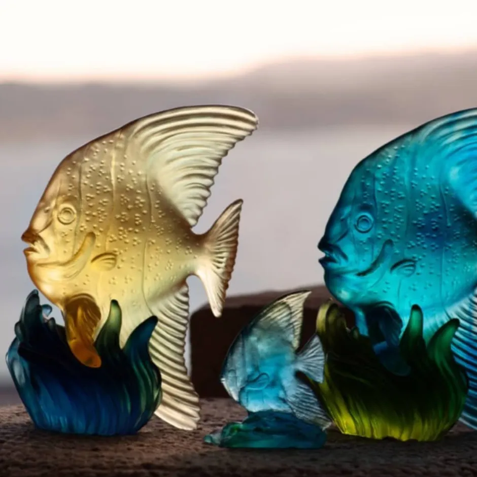 Discount Platax Moyen Modèle Jaune & Bleu Maya Daum Animaux Cristal|Bestiaire