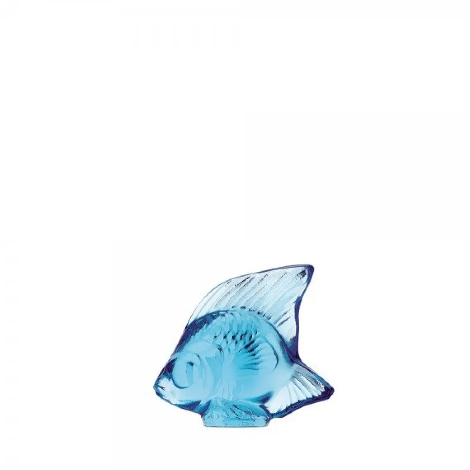 Outlet Poisson bleu clair lalique Sculptures Et Figurines|Bestiaire