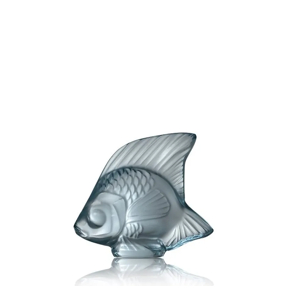 New Poisson bleu persépolis lalique Bestiaire|Sculptures Et Figurines