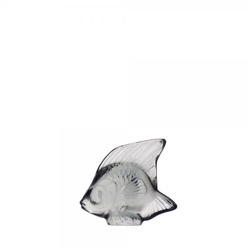 Clearance Poisson gris lalique Sculptures Et Figurines|Bestiaire