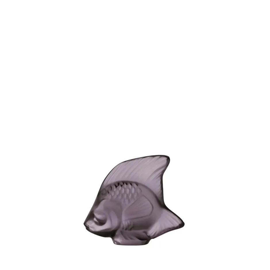 Discount Poisson violet vesper Lalique Figurines Miniature Cristal|Sculptures Et Figurines