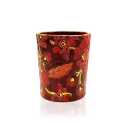 Hot Pot à bougie carmin Émaux de Longwy Coupes & Photophores|Photophores, Bougeoirs Cristal