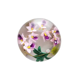 Clearance Presse-papier cristal orchidée Mickael Hingant Décoration|Sulfures, Presse-Papiers Cristal
