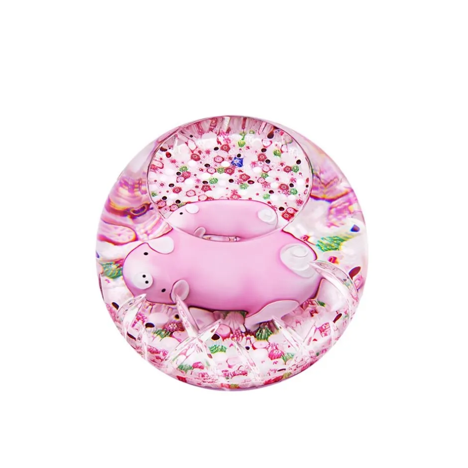 Hot Presse-papier le cochon 2019 saint-louis Presse-Papiers|Sulfures Cristal