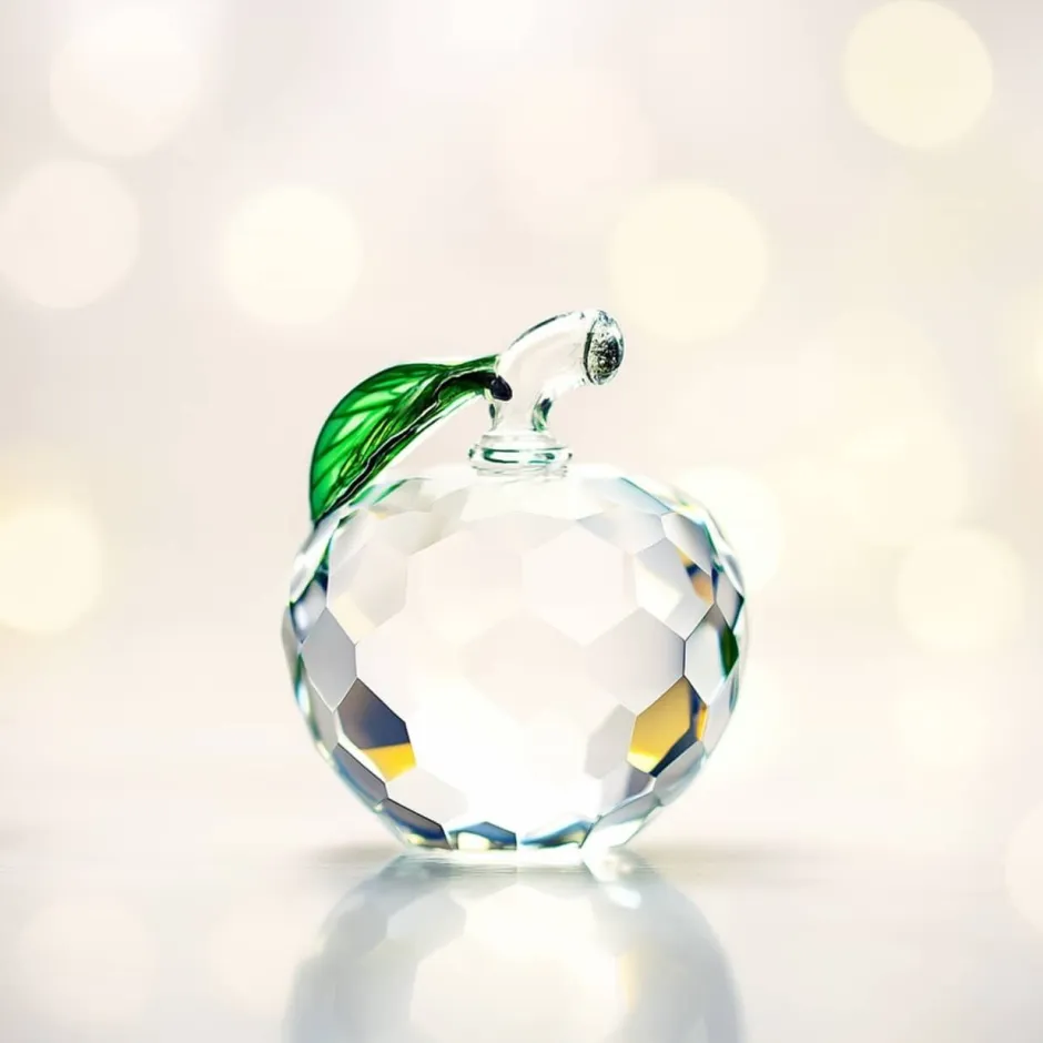 Presse-papier pomme cristal Sulfures, Presse-Papiers|Décoration