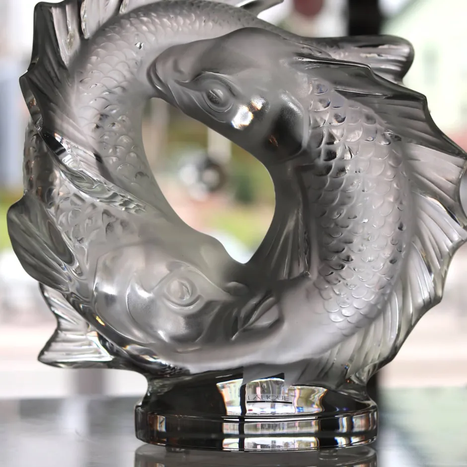 Best Sculpture 2 poissons lalique Sculptures Et Figurines|Bestiaire