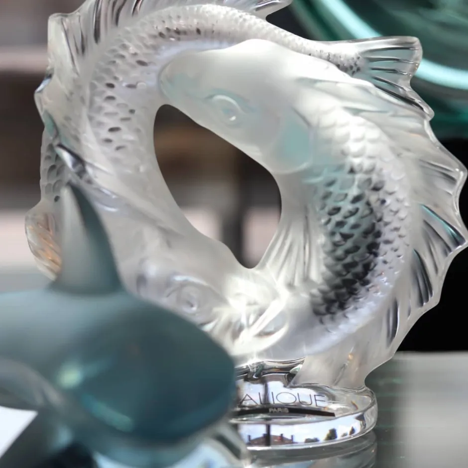 Best Sculpture 2 poissons lalique Sculptures Et Figurines|Bestiaire