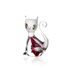 New Sculpture Chat debout cristal rouge Bestiaire|Animaux Cristal