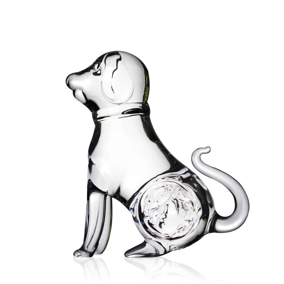 Sale Sculpture chien cristal zodiaque chinois Bestiaire|Animaux Cristal