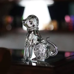 Sale Sculpture chien cristal zodiaque chinois Bestiaire|Animaux Cristal
