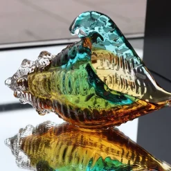 Sale Sculpture coquillage conque turquoise gm Bestiaire|Animaux Cristal