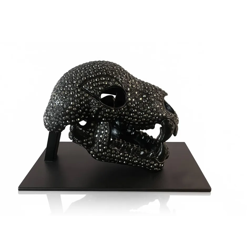 Clearance Sculpture crâne cristaux Swarovski by Crystalp Décoration|Éditions D’Art Cristal