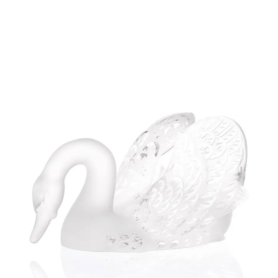 Outlet Sculpture cygne tête baissées lalique Bestiaire|Animaux Cristal