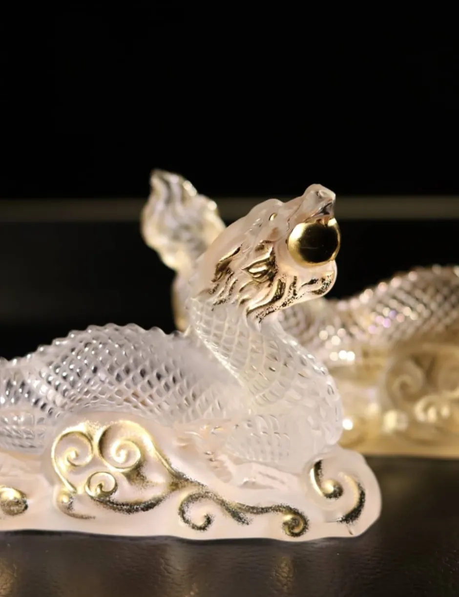 Sculpture dragon Tianlong Lalique Sculptures Et Figurines|Animaux Cristal