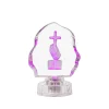 Sale Sculpture lumineuse main + croix chrétienne cristal Sculptures Cristal|Décoration
