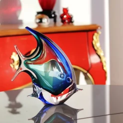 Best Sculpture poisson cristal bleu Bestiaire|Animaux Cristal