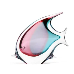 Outlet Sculpture poisson cristal rose bleu Bestiaire|Animaux Cristal