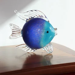 Hot Sculpture poisson Néréide saphir & turquoise Animaux Cristal|Bestiaire