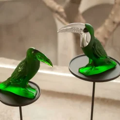 Online Sculpture Toucan vert Lalique Bestiaire|Sculptures Et Figurines