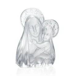 Sculpture vierge à l’enfant cristal Symboles Religieux Cristal|Sculptures Cristal