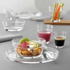 Best Set 4 assiettes bistro Coupes, Coupelles Et Photophores|Assiettes Cristal