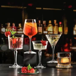 Set 4 Chopes cristal clair timeless Verre En Cristal Taillé|Art De La Table