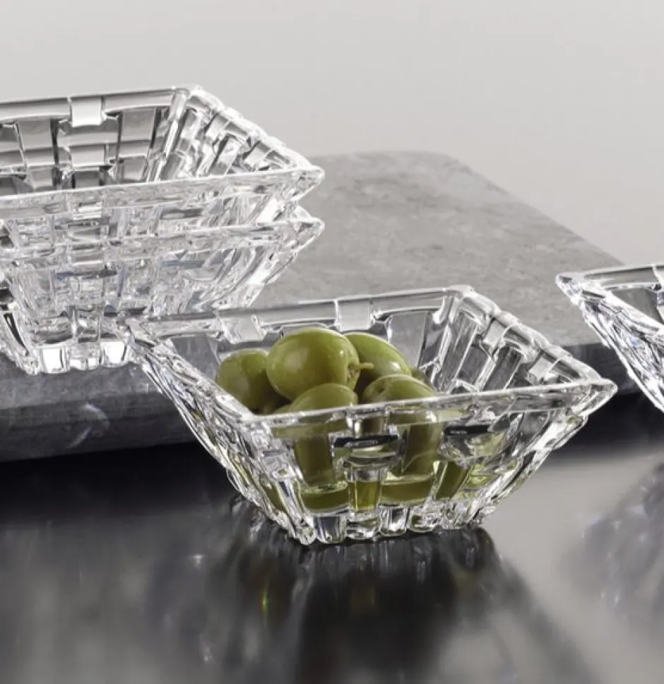 Discount Set 4 coupelles carrées cristal Bossa Nova Coupelles Cristal|Vide-Poches Cristal