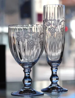 New Set 2 Flûtes à champagne Gœrgette taille raisin Verre En Cristal Taillé|Flûte Champagne