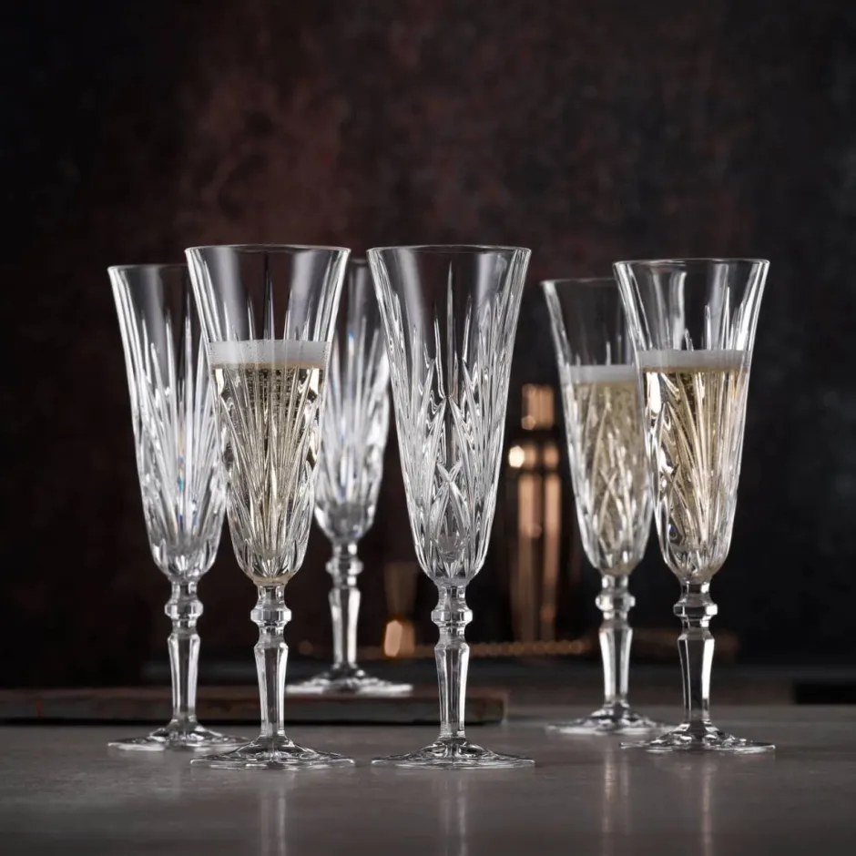 New Set 6 Flûtes champagne cristal palais Art De La Table|Verre À Pied