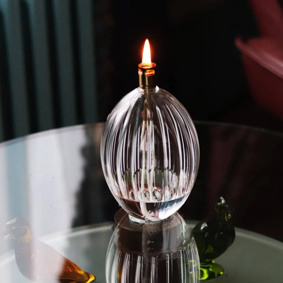 Outlet Set 3 lampes à huile élégance ovale Lampes Cristal|Coupes, Coupelles Et Photophores