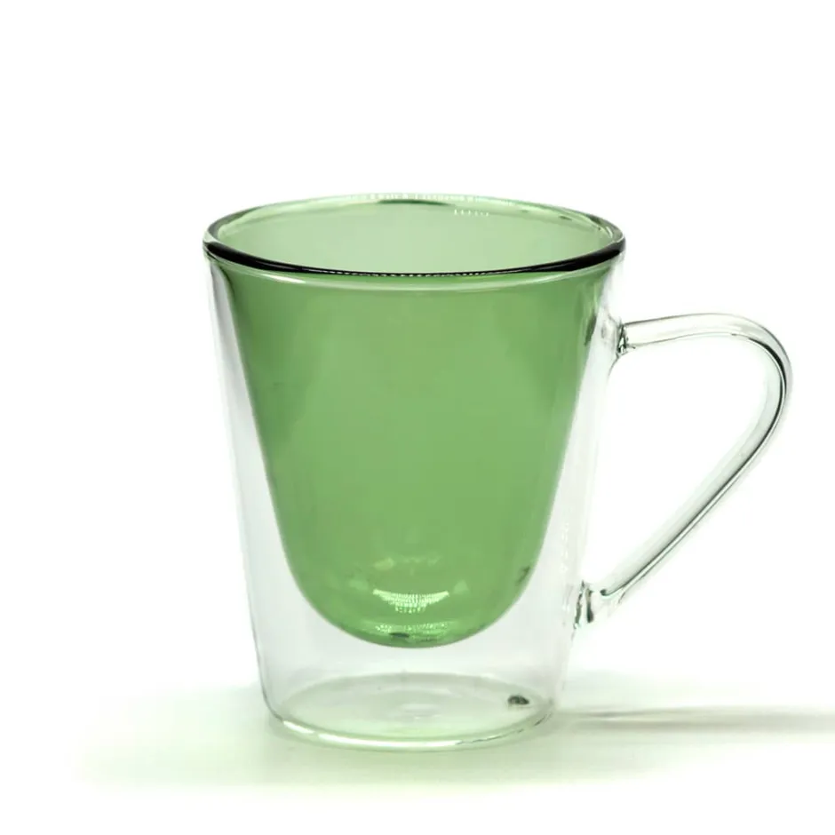 Outlet Set 2 Mugs en cristal double paroi Verre En Cristal Taillé|Art De La Table